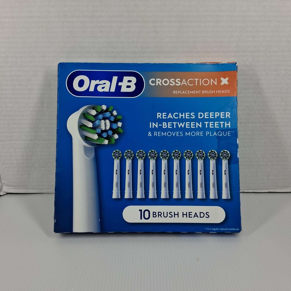 Oral-B CrossAction X Replacement Electric Toothbrush Heads 10 Count White‎